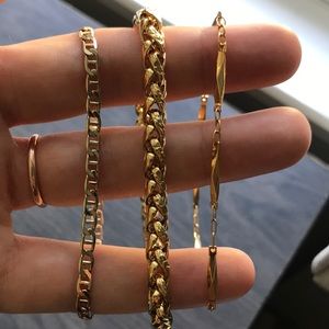 24k Gold Plated Bracelet Set